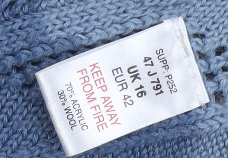 Principles Women's Multicoloured Wrap Jumper - Size 16 V-Neck