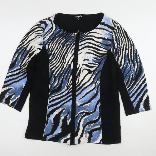 Casamia Women's Black Multicoloured Animal Print Top S