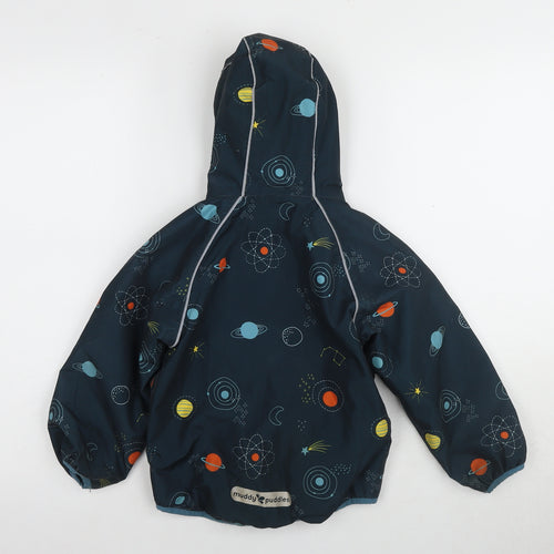 Muddy Puddles Boys Multicoloured Space Rain Coat 2-3Y