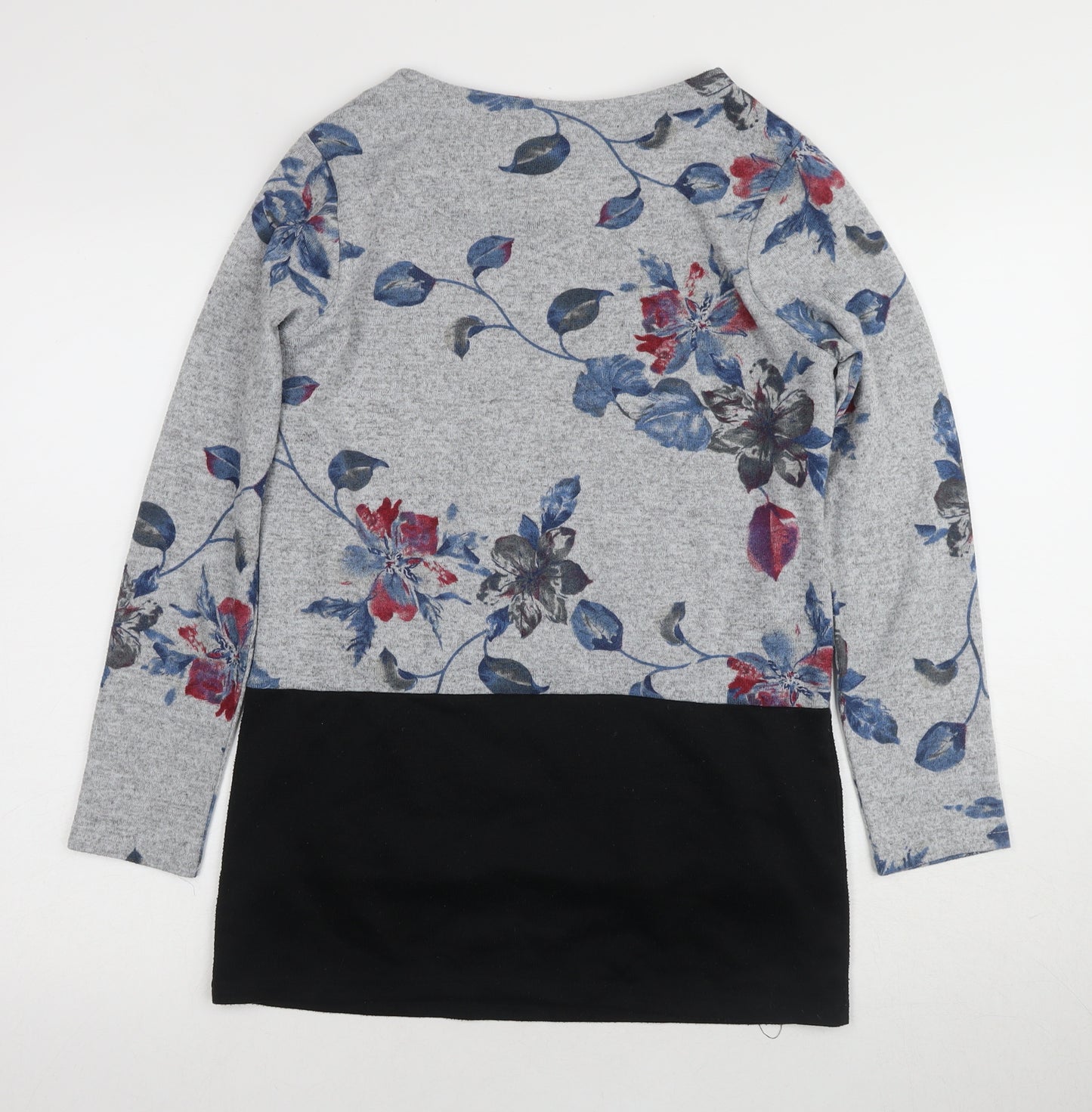 Tenki Women's Grey Floral Pullover Jumper S