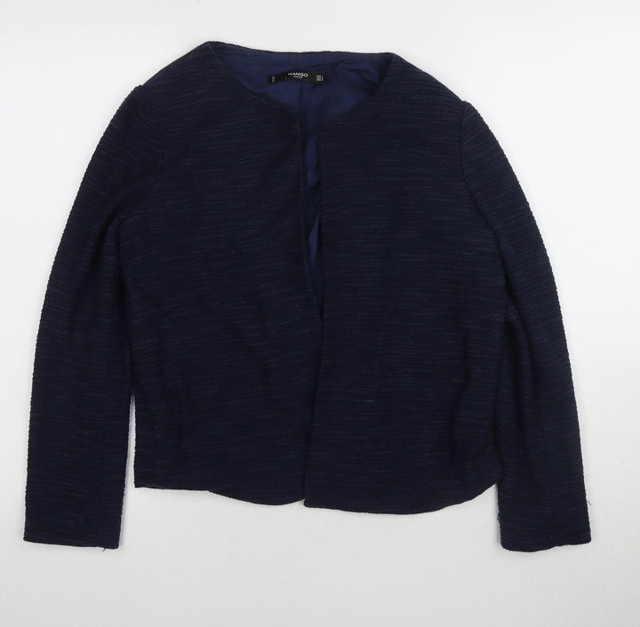 Mango Women's Blue Long Sleeve Jumper Lined