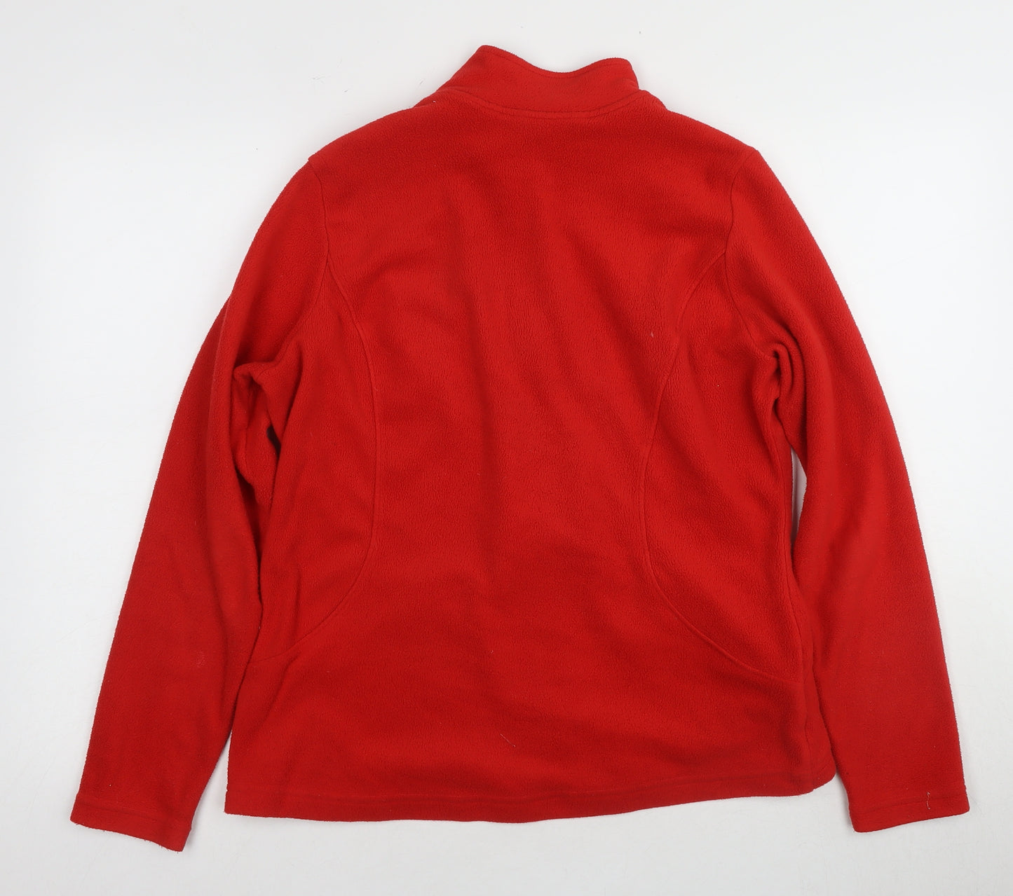 Marks and Spencer Women's Red Fleece Zip Jacket Size 14