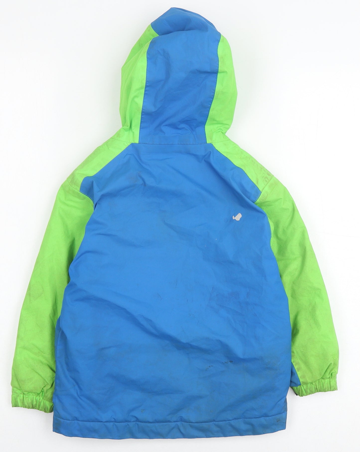 Decathlon Boys Blue Green Hooded Ski Jacket 3-4 Years
