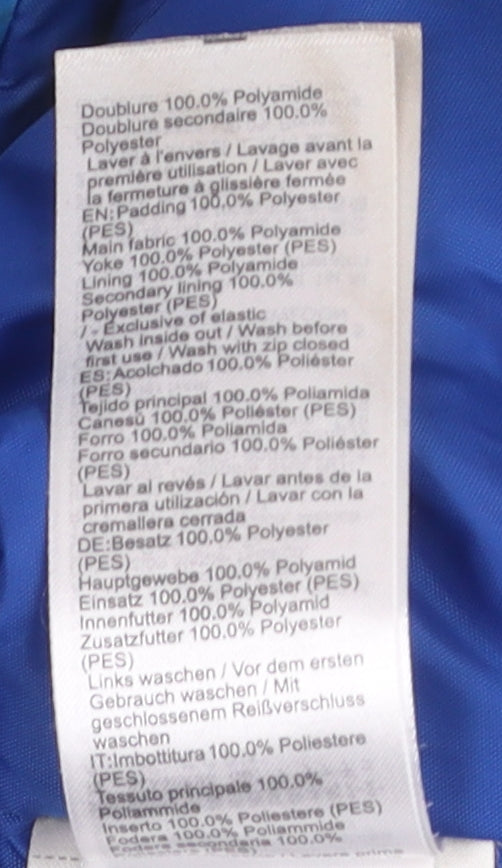 Decathlon Boys Blue Green Hooded Ski Jacket 3-4 Years