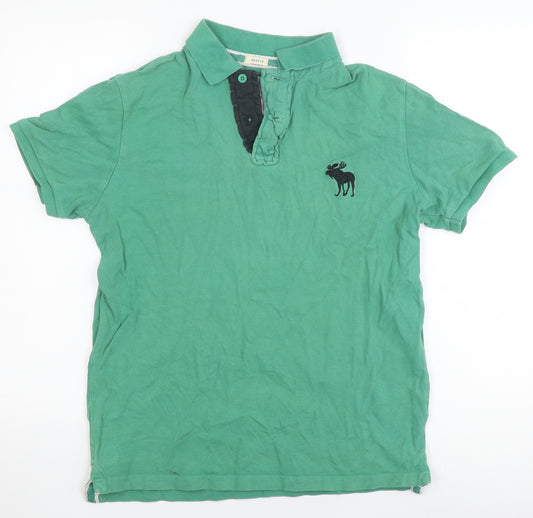 Abercrombie & Fitch Men's Green M Polo Shirt