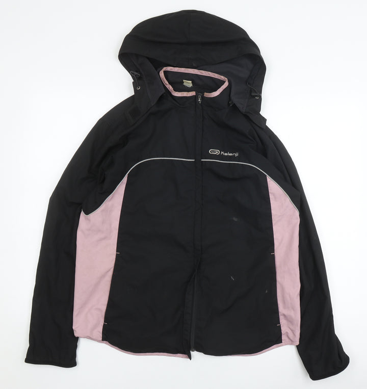 Kalenji Women's Black Hooded Jacket Size 14