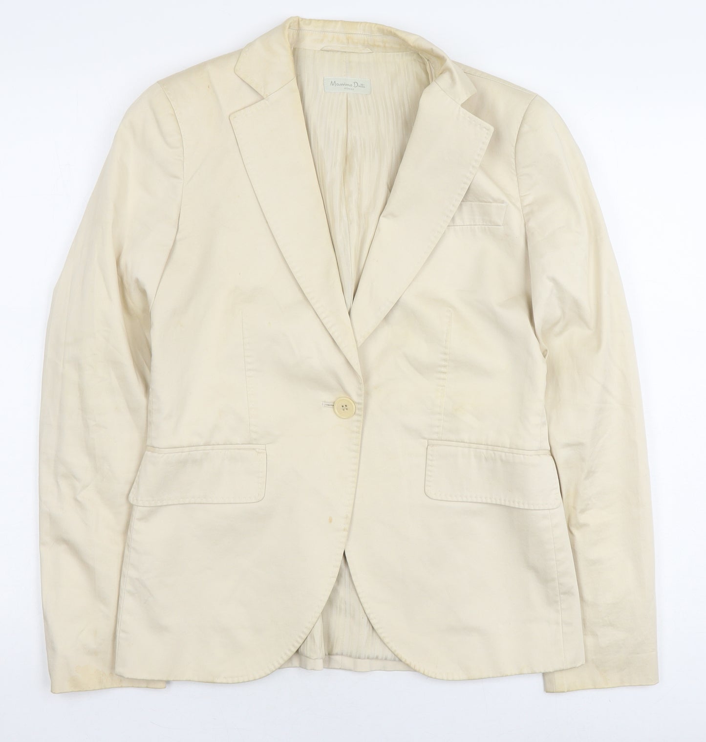 Massimo Dutti Women's Beige Blazer Size 12