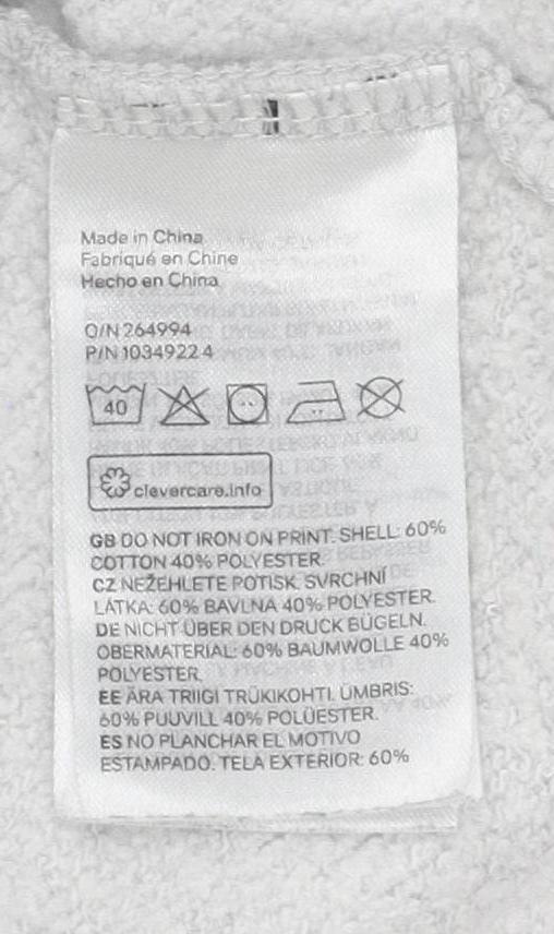 H&M Women Grey M Pullover Sweatshirt Snoopy Design