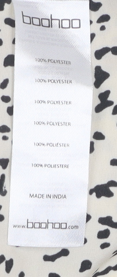 boohoo Women's Black & White Playsuit Size 10