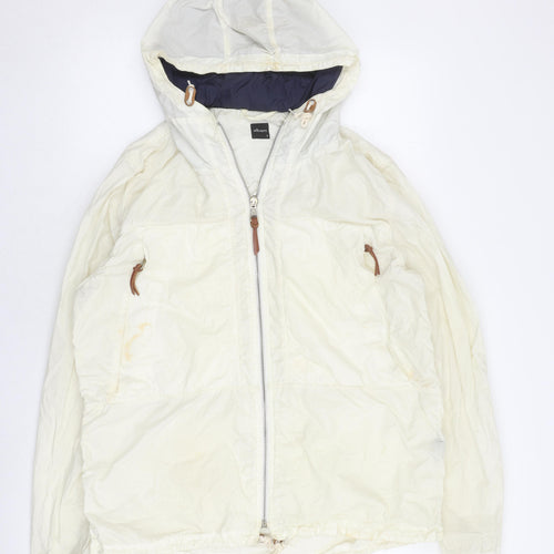 Albam Men's White Windbreaker Jacket with Hood Size 3