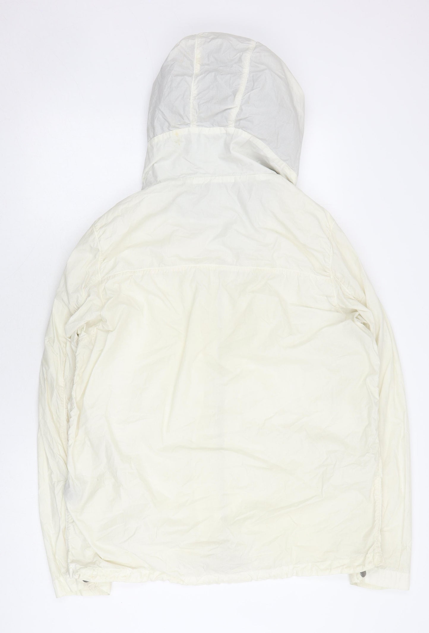 Albam Men's White Windbreaker Jacket with Hood Size 3