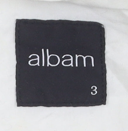 Albam Men's White Windbreaker Jacket with Hood Size 3