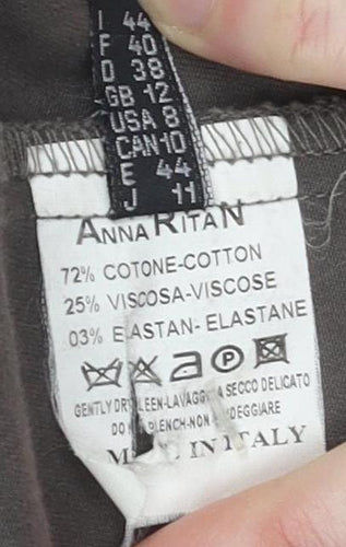 AnnaRita N Women’s Brown Jacket Size 16 Casual Elegant