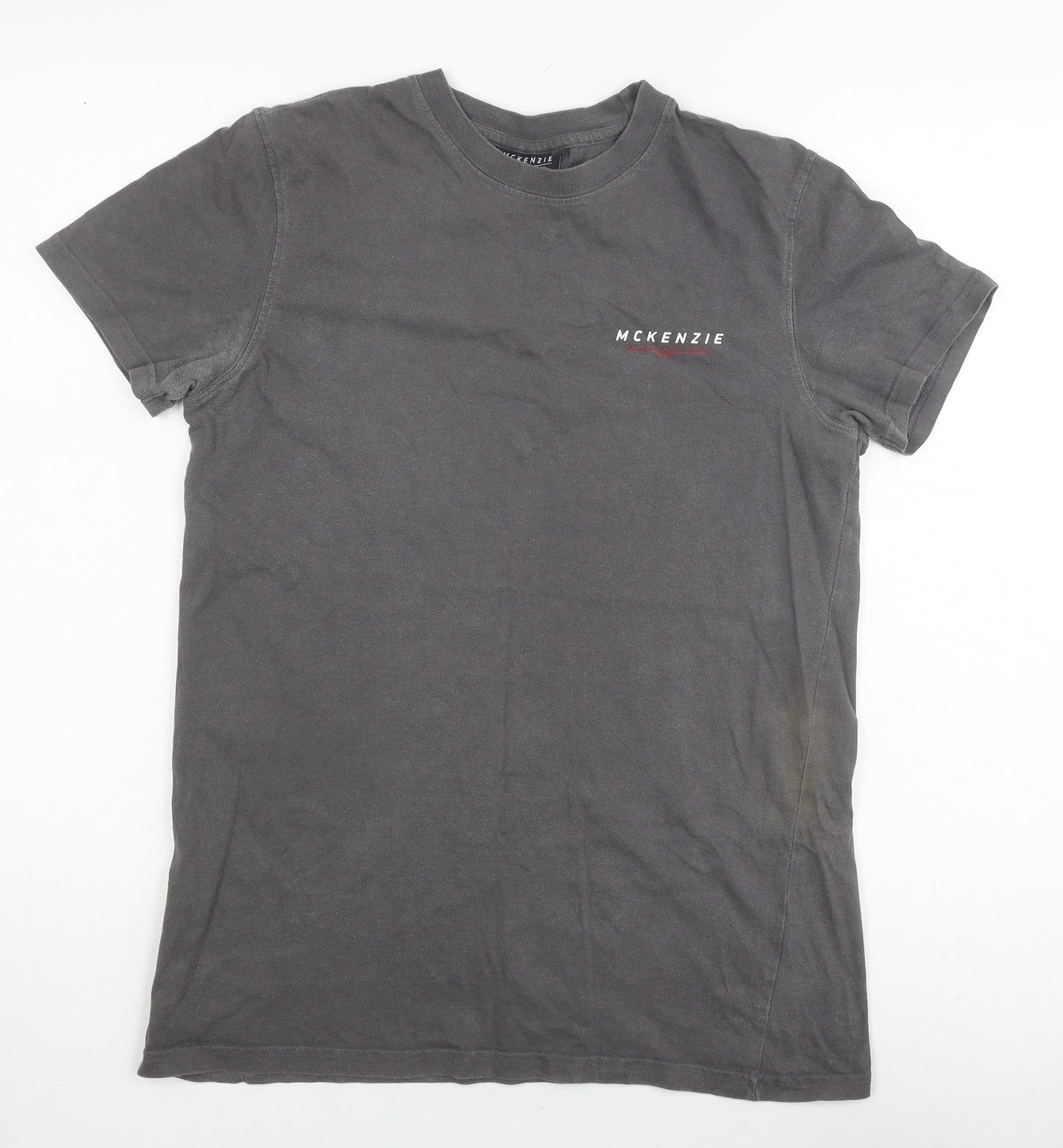 McKenzie Men's Grey Crew Neck T-Shirt, Size S