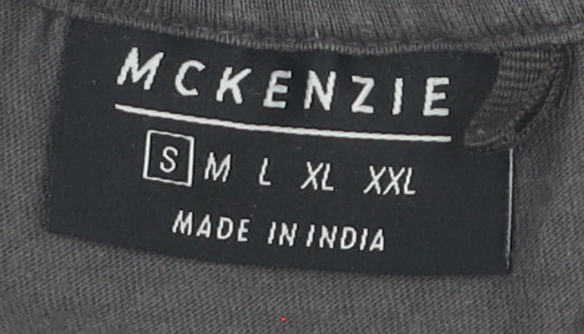 McKenzie Men's Grey Crew Neck T-Shirt, Size S