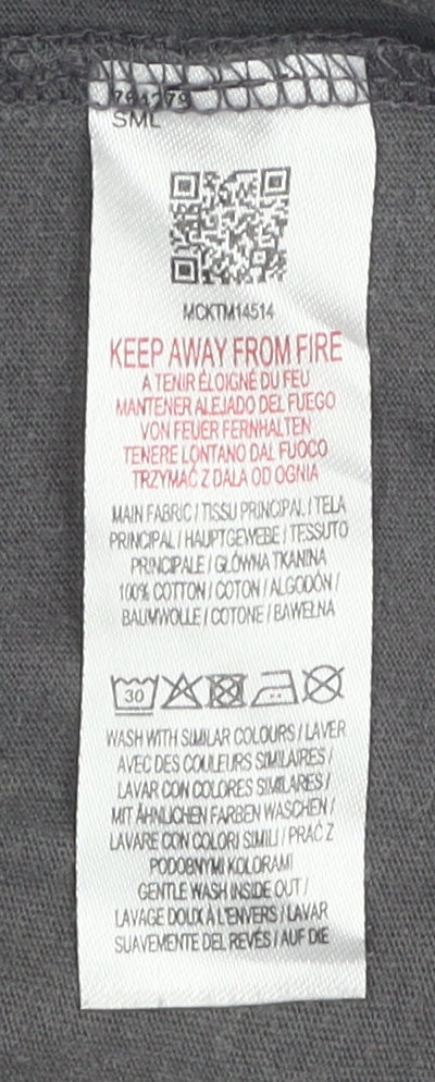 McKenzie Men's Grey Crew Neck T-Shirt, Size S