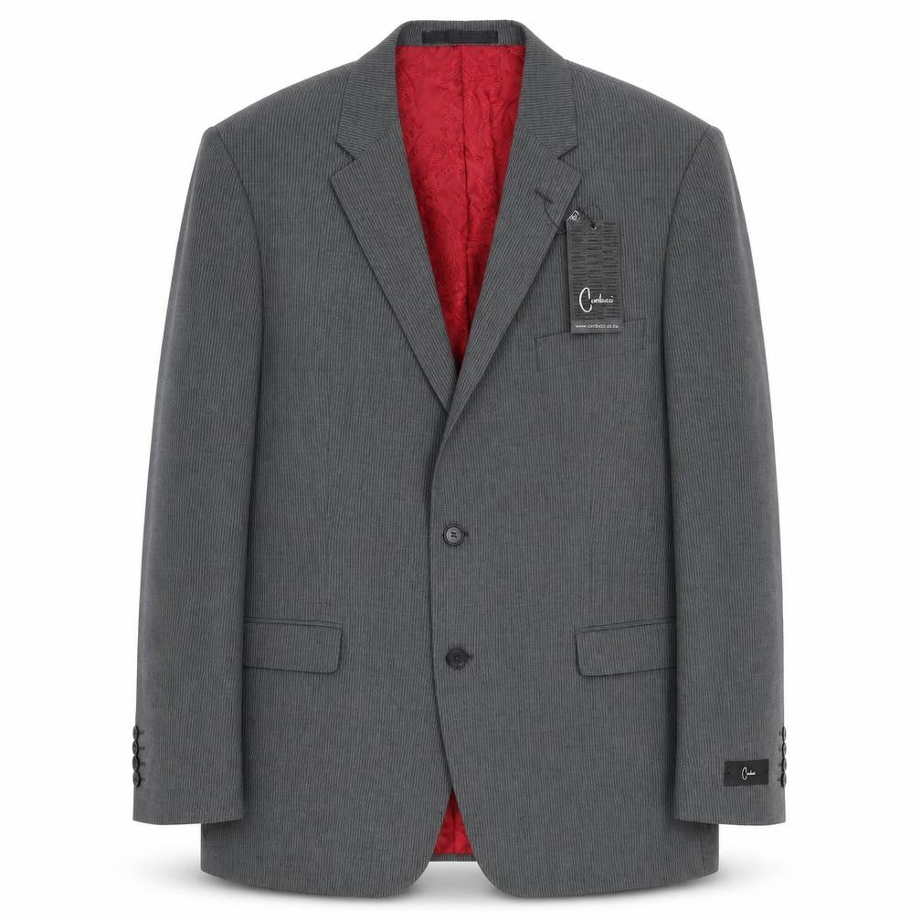 Front view of Carducci Men's Grey 44R Blazer, 1 Piece, Formal Style