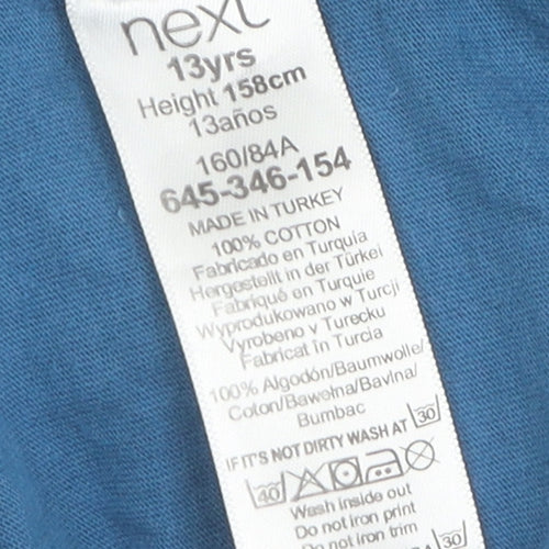 Next Girls Blue Reversible Sequin T-Shirt 13 Years