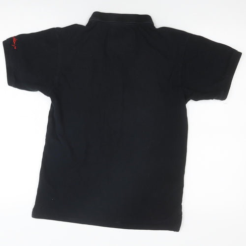 Reason Men's Black Graphic Polo Shirt S - Art Embroidery