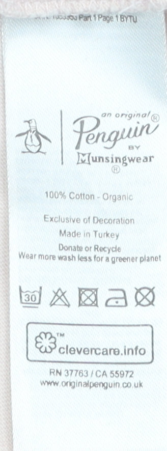 Original Penguin Men's Beige Graphic T-Shirt Size L