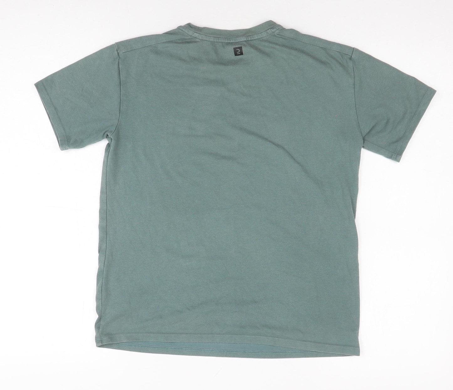 Decathlon Boys Green Basic T-Shirt Short Sleeve