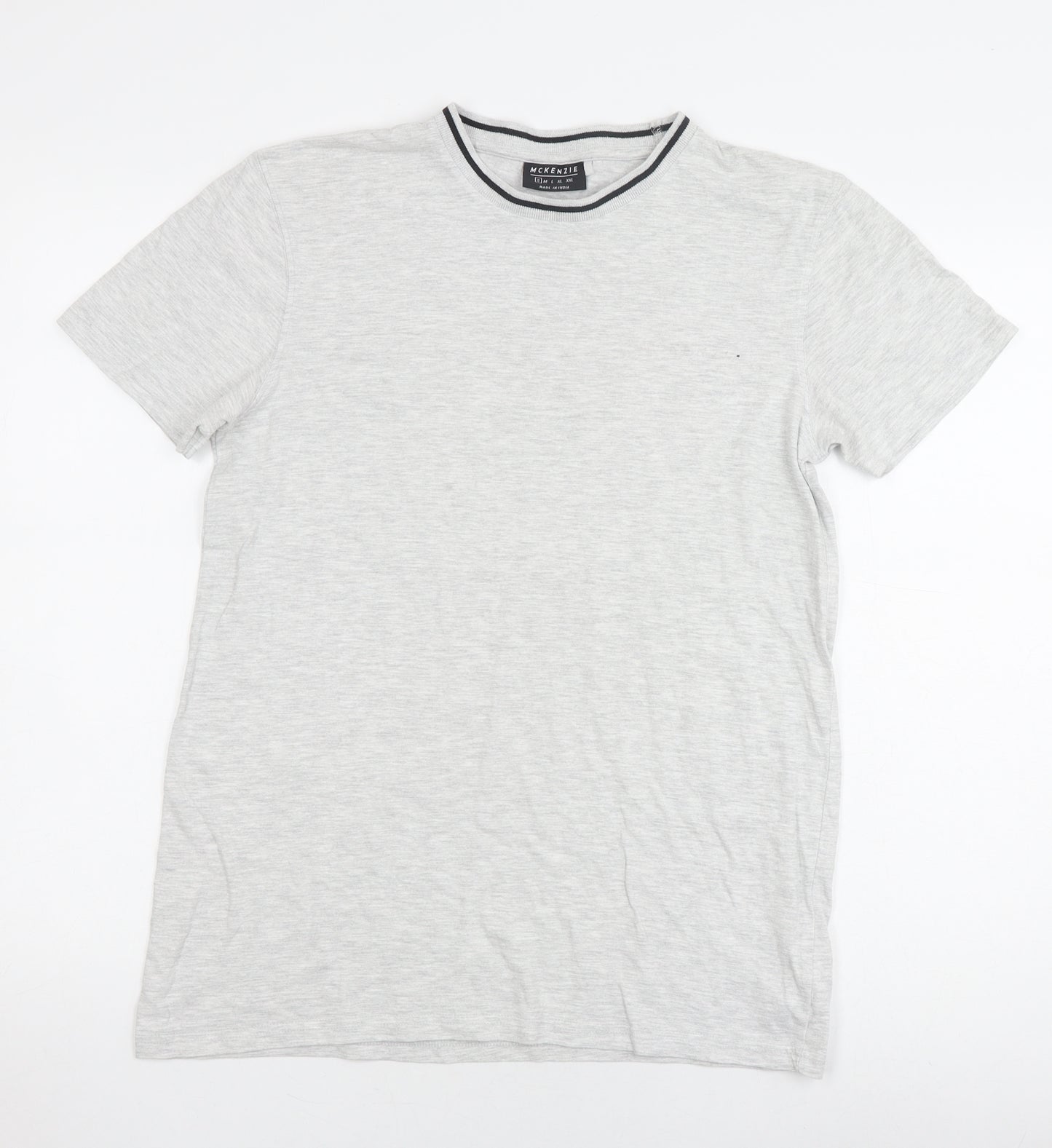 McKenzie Men's Grey Crew Neck T-Shirt S