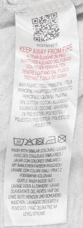 McKenzie Men's Grey Crew Neck T-Shirt S