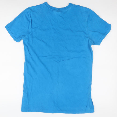 McKenzie Men's Blue Cotton Short Sleeve T-Shirt S