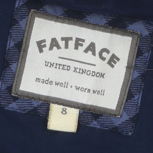 FatFace Women Navy Hooded Gilet Size 8 Puffer Vest