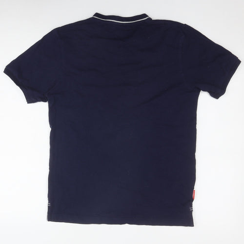 Slazenger Men's Blue V-Neck T-Shirt, Size S, Cotton