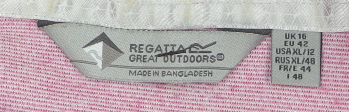 Regatta Women's Pink Sweatshirt, Size 16, 1/2 Zip