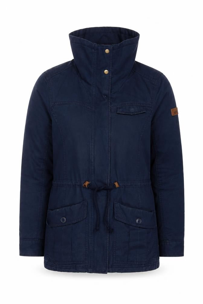 Front view of Neo Label Blue Men's Small Parka Jacket, Cotton, Lined