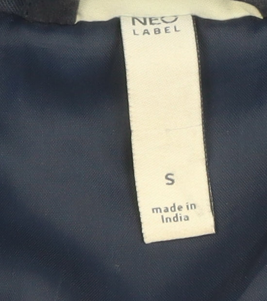 Neo Label Blue Men's Small Parka Jacket, Cotton, Lined