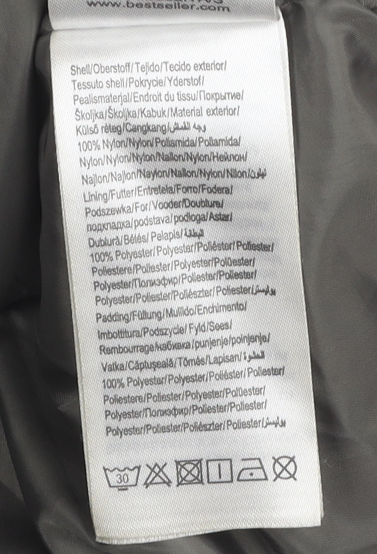 Jack & Jones Men's Black Hooded Puffer Jacket M