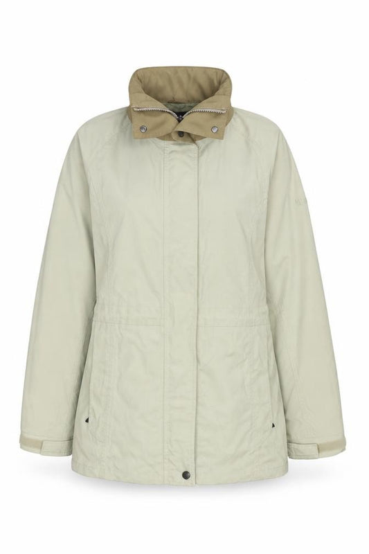 Front view of Regatta Women's Beige Waterproof Parka Jacket, size 10