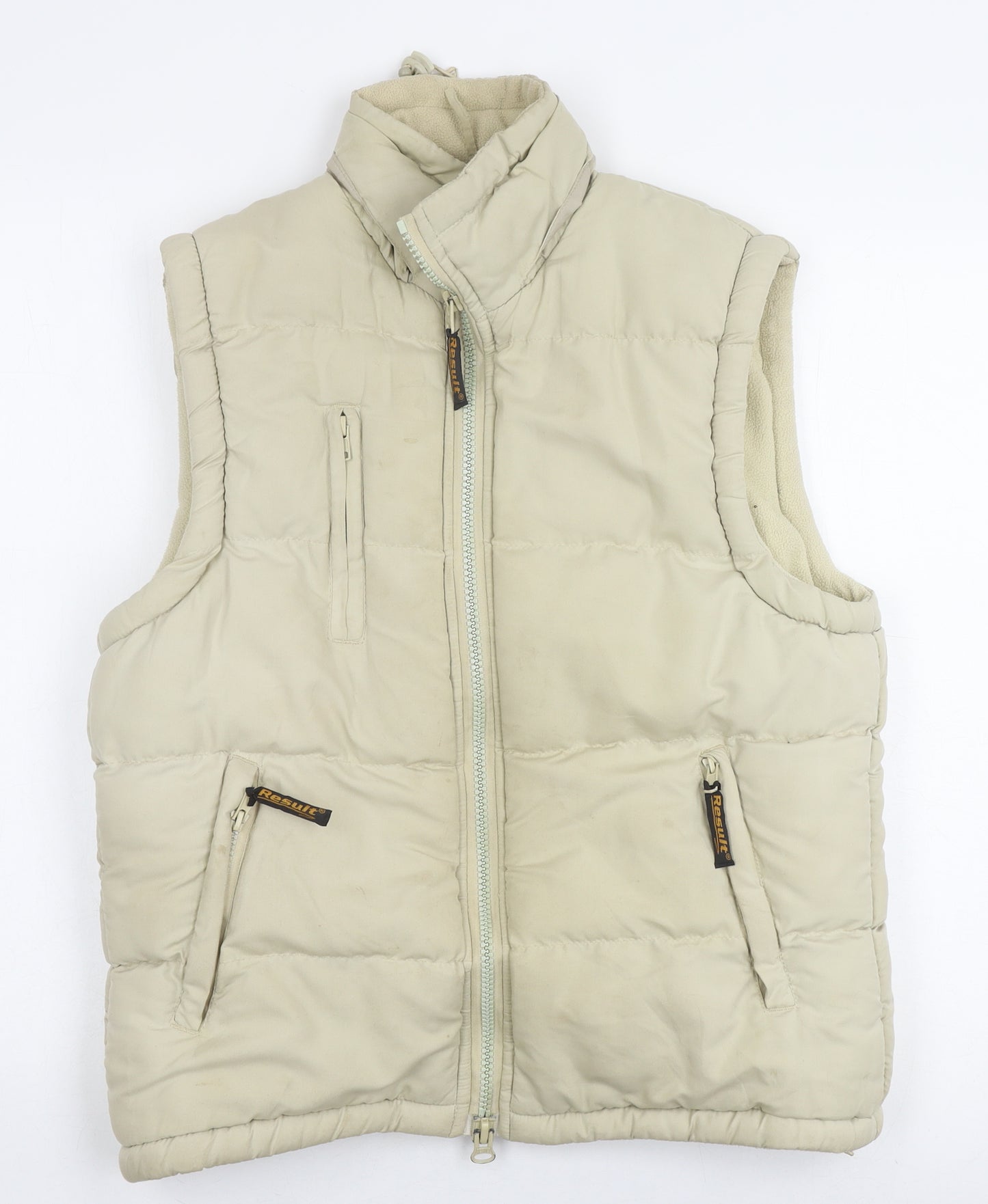 Result Beige Puffer Waistcoat Unisex Adults S