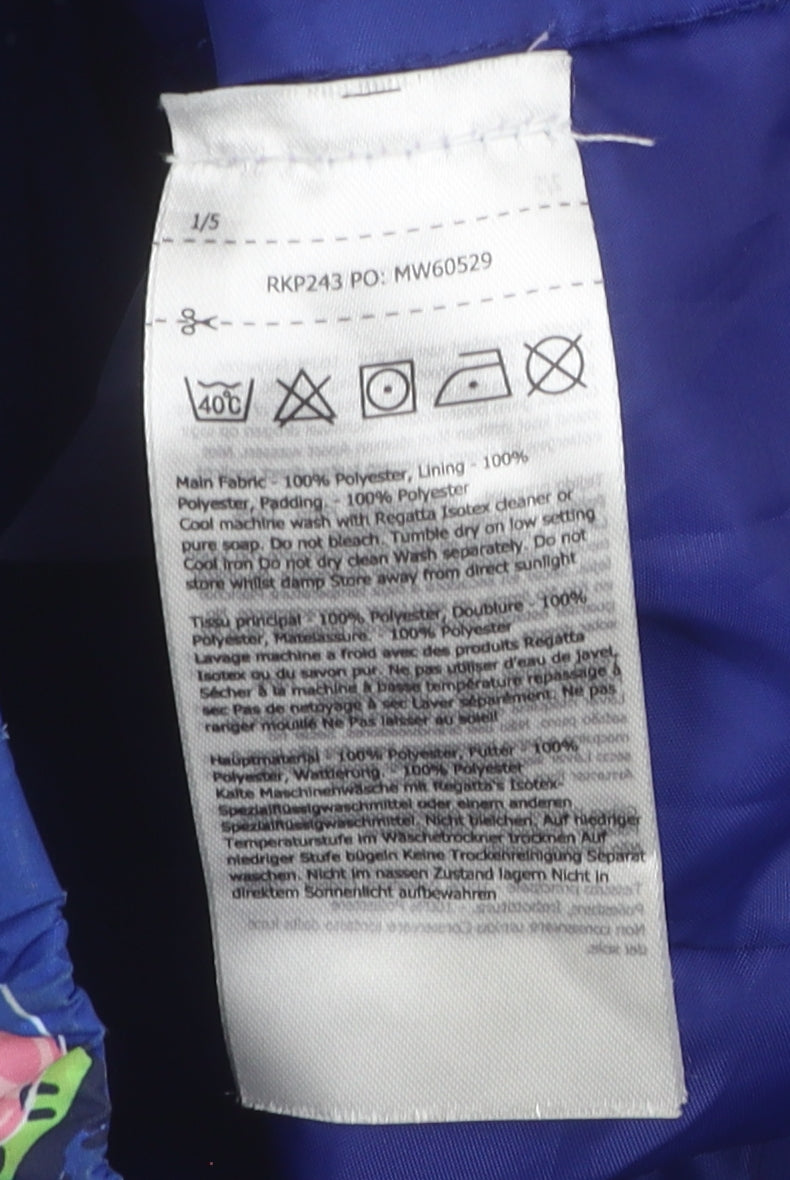 Regatta Boys Blue Peppa Pig Hooded Rain Coat