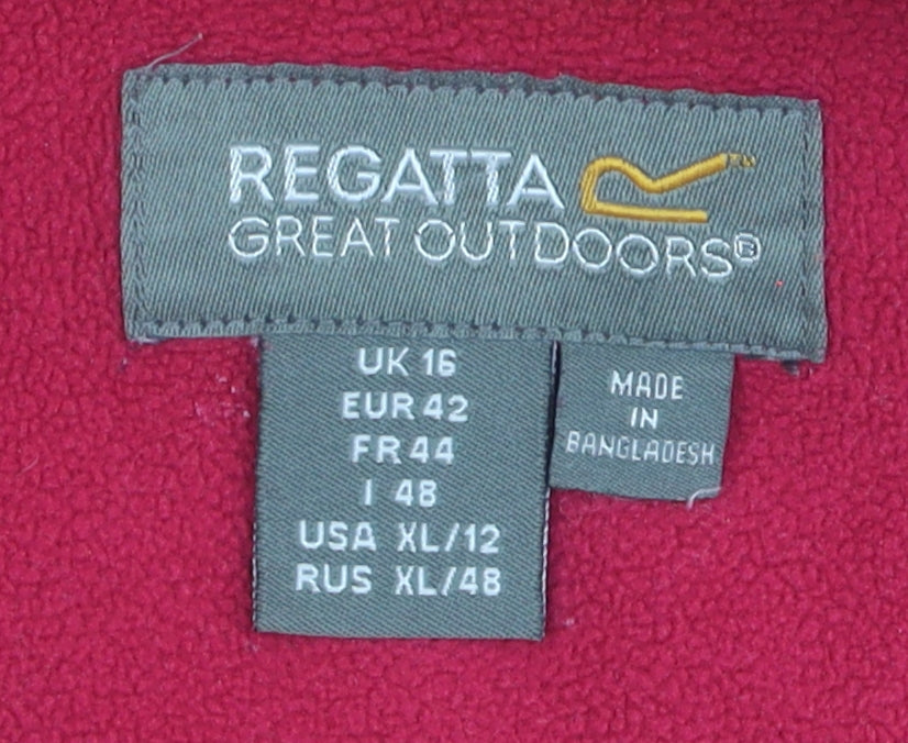 Regatta Women's Red Fleece Jacket Size 16