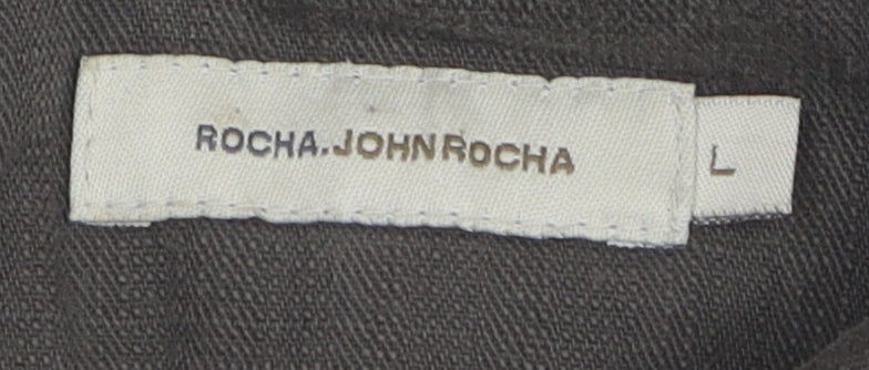 Rocha John Rocha Grey Military Jacket - Men's L