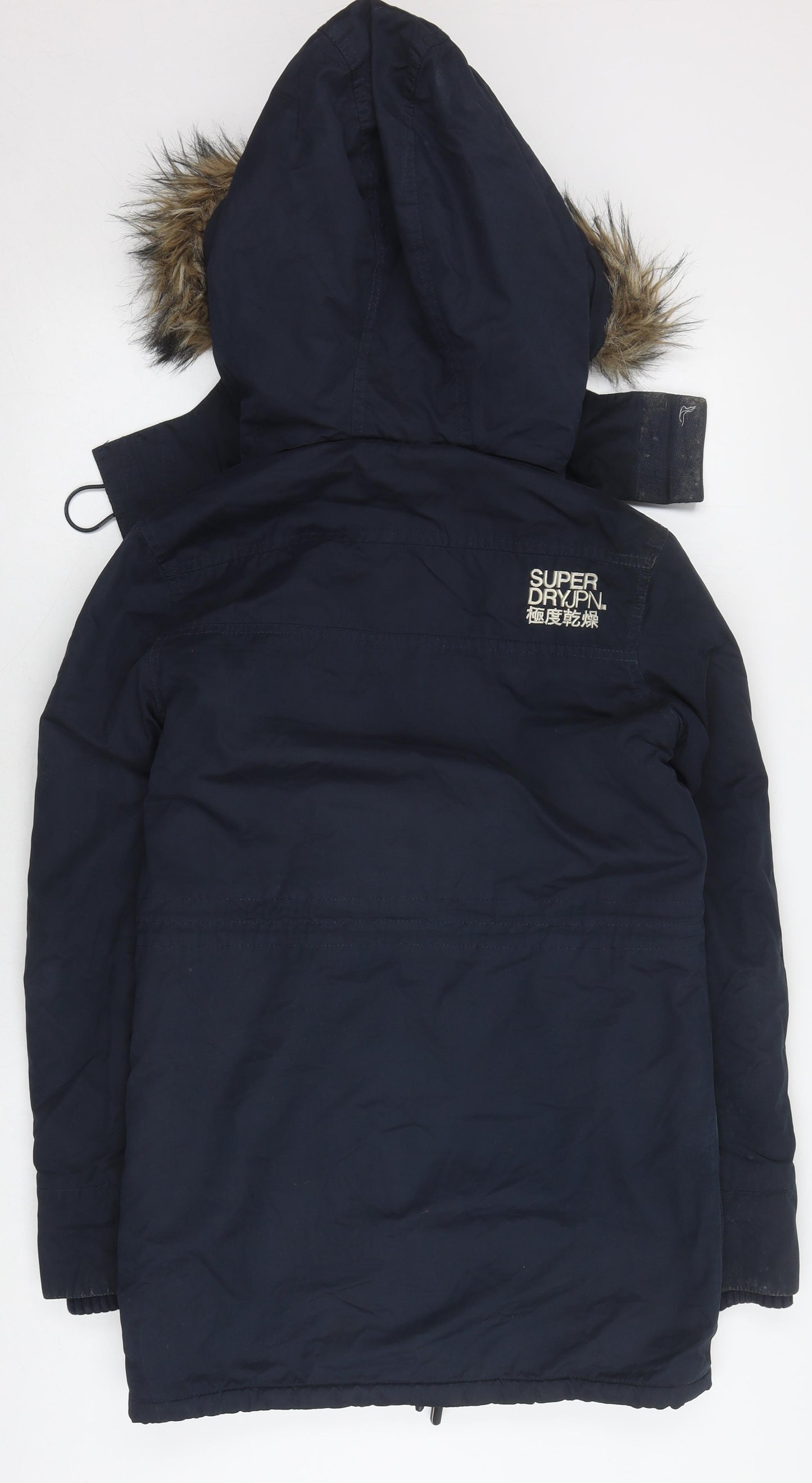 Superdry Men's Blue Hooded Parka Jacket, Size S, Casual