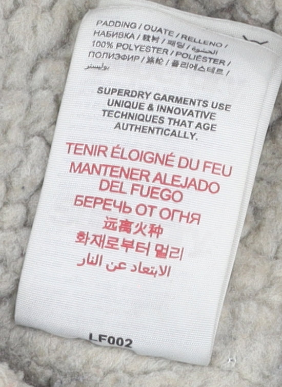 Superdry Men's Blue Hooded Parka Jacket, Size S, Casual