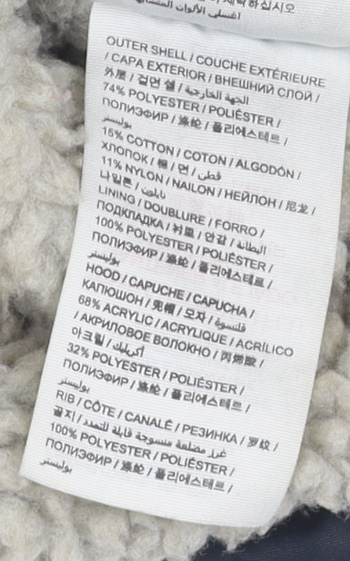 Superdry Men's Blue Hooded Parka Jacket, Size S, Casual