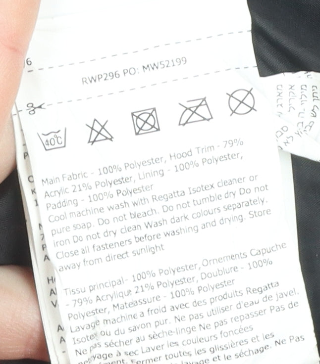 Regatta Women's Black Parka Jacket Size 10