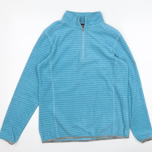 Tog 24 Women's Blue Striped Henley Sweater Size 12