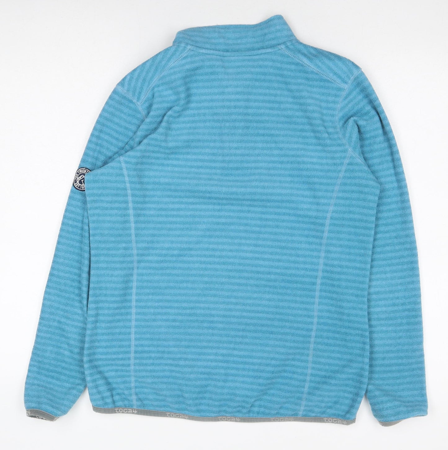 Tog 24 Women's Blue Striped Henley Sweater Size 12