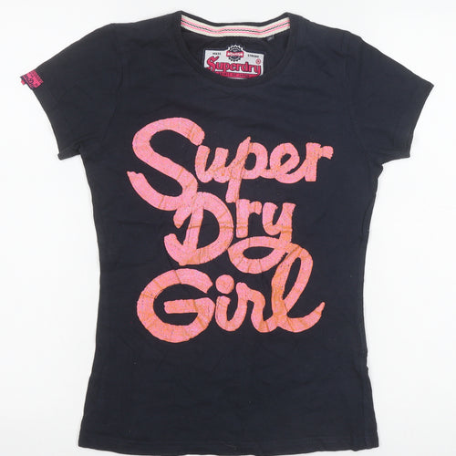 Superdry Women's Black T-Shirt S Casual