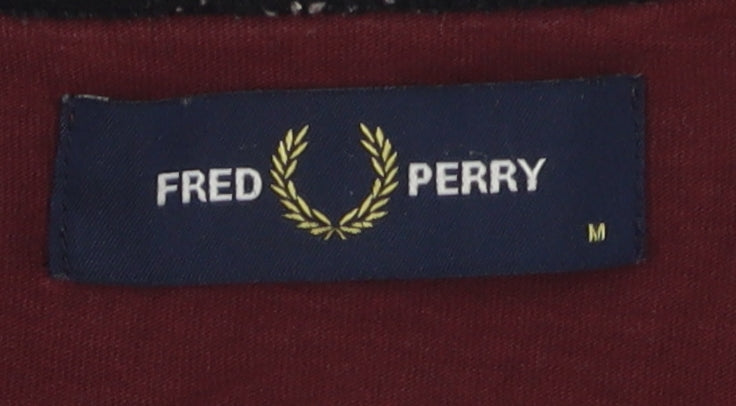 Fred Perry Men's Red Crew Neck T-Shirt, Size M