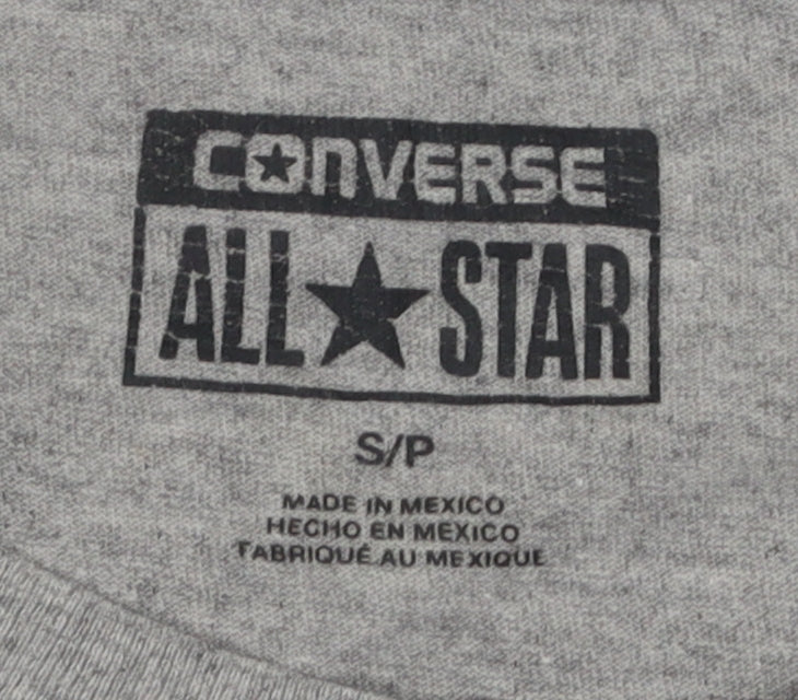 Converse Men Grey Graphic All Star T-Shirt Size S