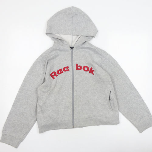 Reebok Women's Grey Hooded Zip Jacket Size 12
