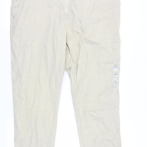 Marks and Spencer Women's Beige Chino Trousers Size 20